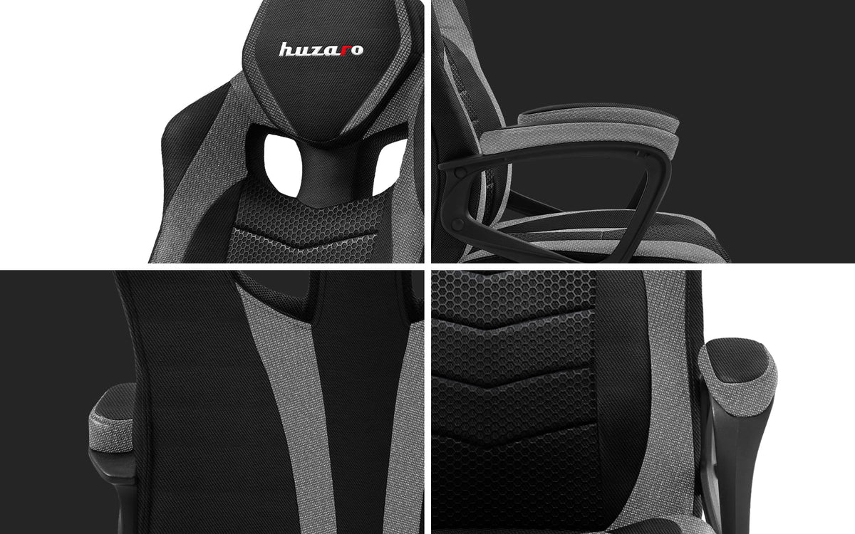 Fotel Gamingowy Huzaro FORCE 2.5 Grey Mesh OUTLET