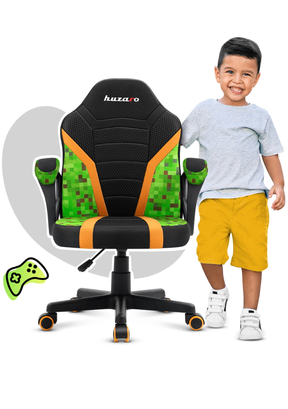 Fotel Gamingowy dla dziecka Huzaro RANGER 1.0 Pixel Mesh OUTLET