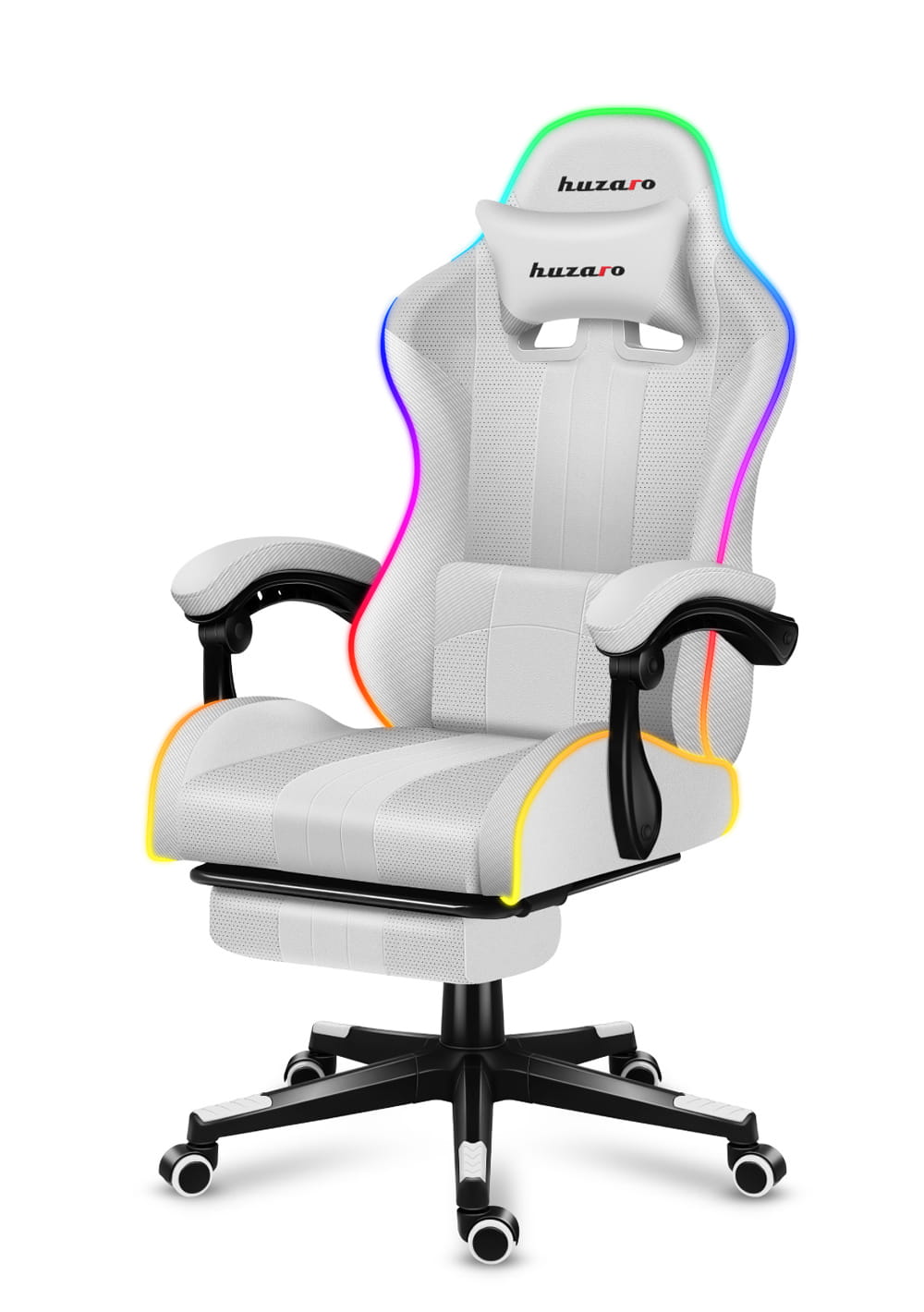 Fotel Gamingowy HUZARO Force 4.7 White RGB OUTLET