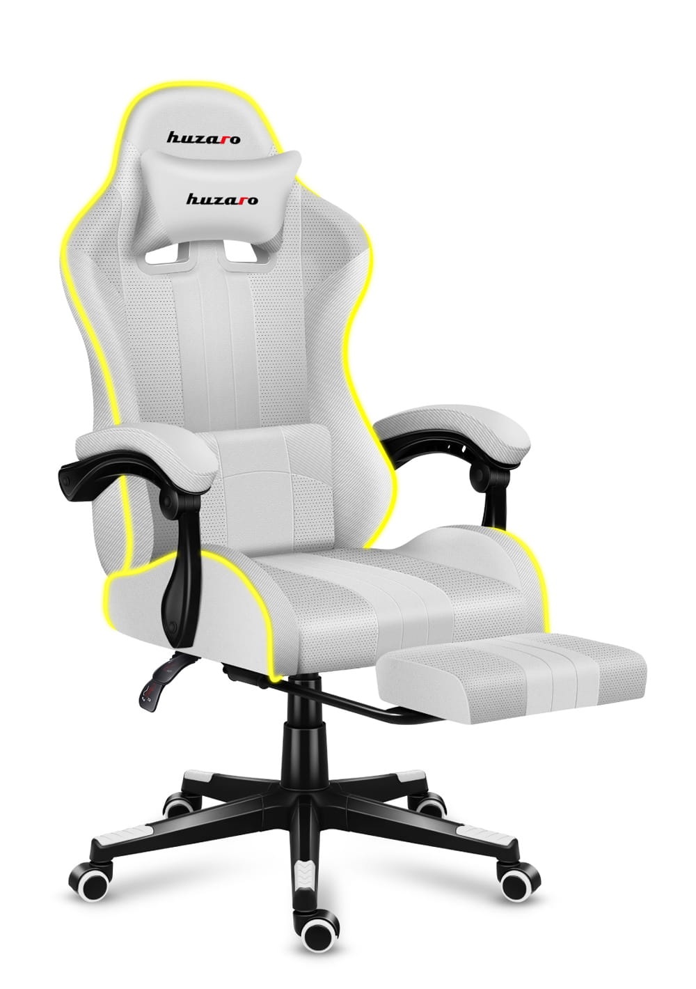 Fotel Gamingowy HUZARO Force 4.7 White RGB OUTLET