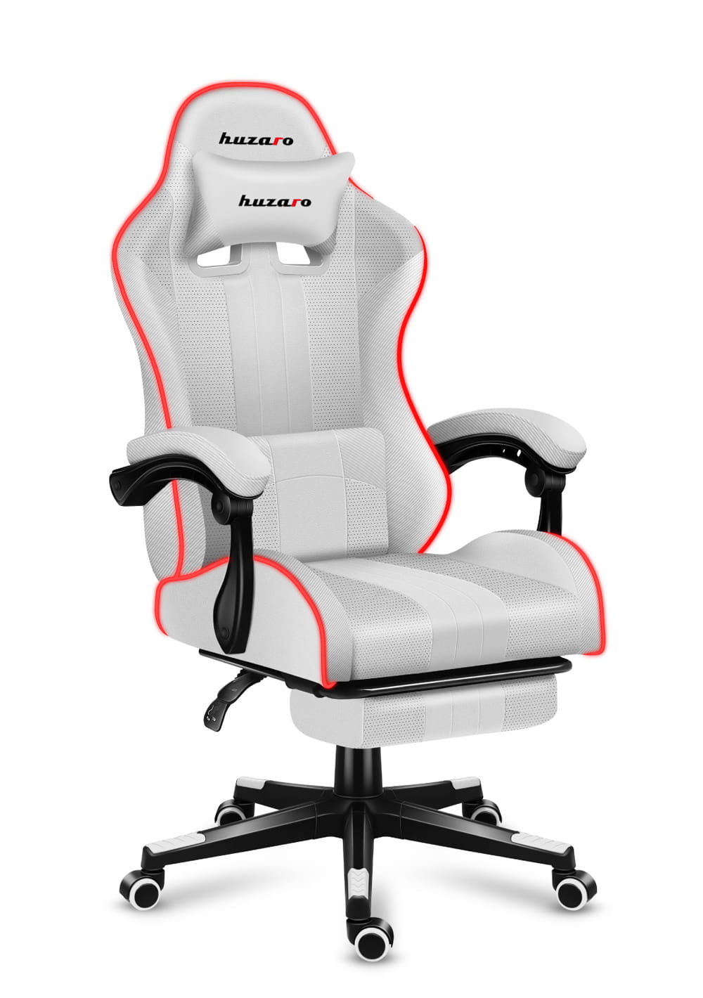 Fotel Gamingowy HUZARO Force 4.7 White RGB OUTLET