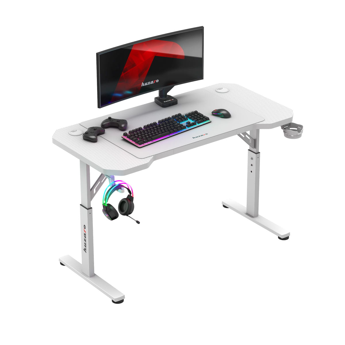 Biurko Gamingowe Huzaro Hero 2.6 White 120 cm