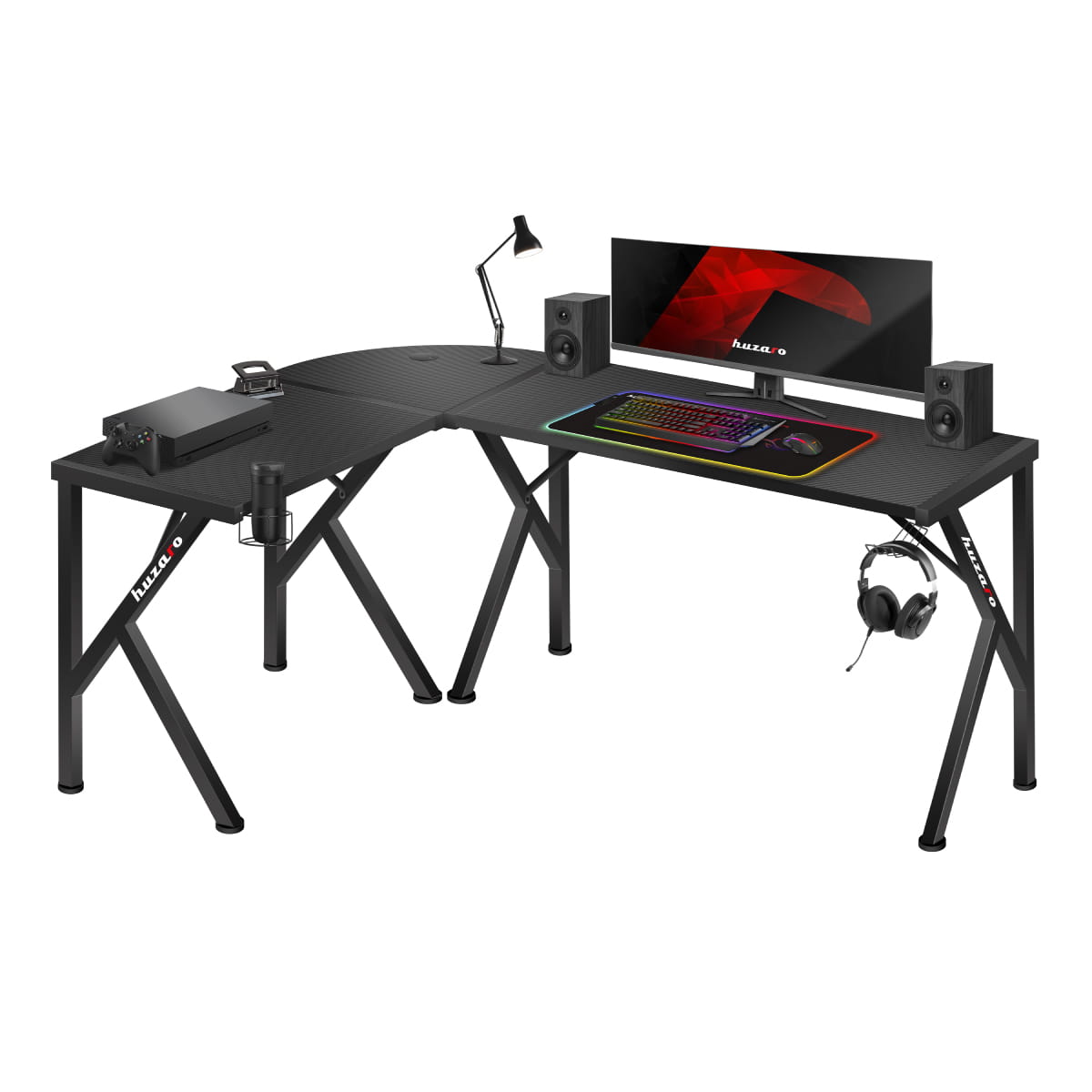 Biurko Gamingowe Huzaro Hero 6.3 Black 154 cm OUTLET