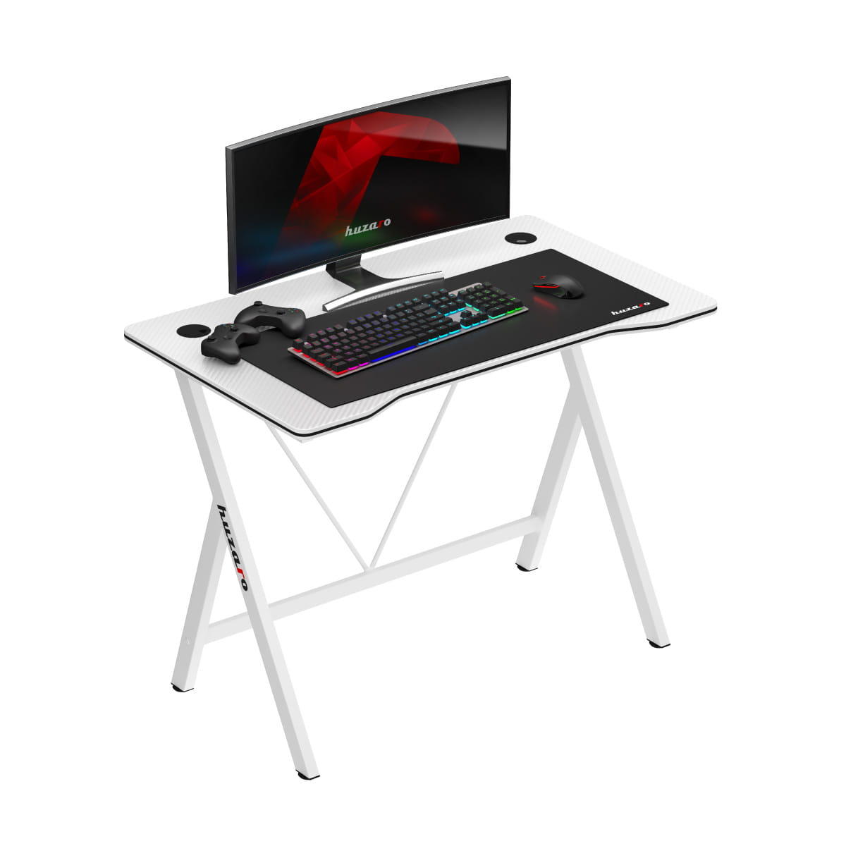 Biurko Gamingowe Huzaro Hero 1.4 White 100 cm OUTLET