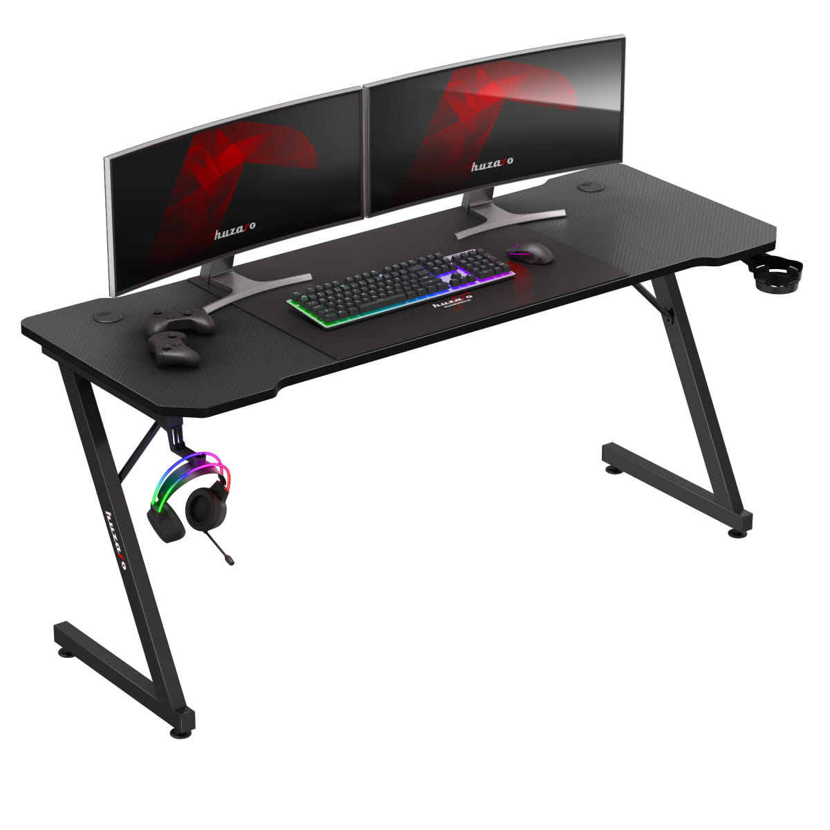 Biurko gamingowe Huzaro Hero 4.8 Black 160 cm OUTLET