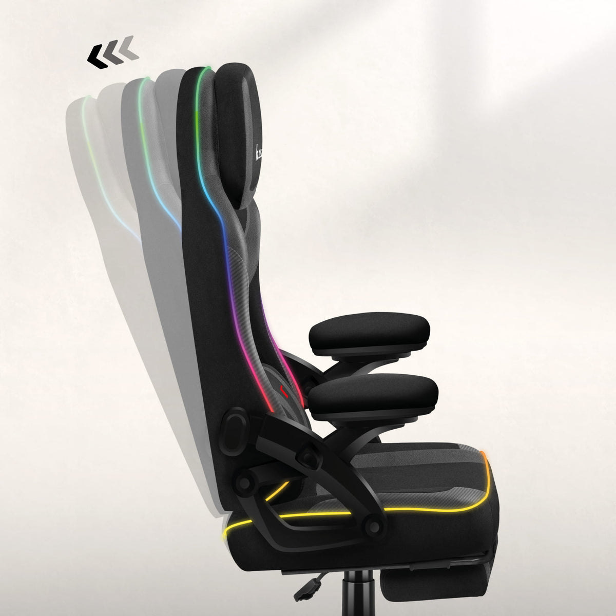 Fotel gamingowy Huzaro Force 4.6 Black RGB Smart