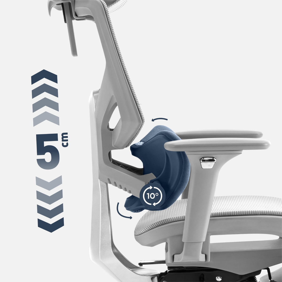Fotel ergonomiczny Mark Adler Expert 8.7 Grey Mesh