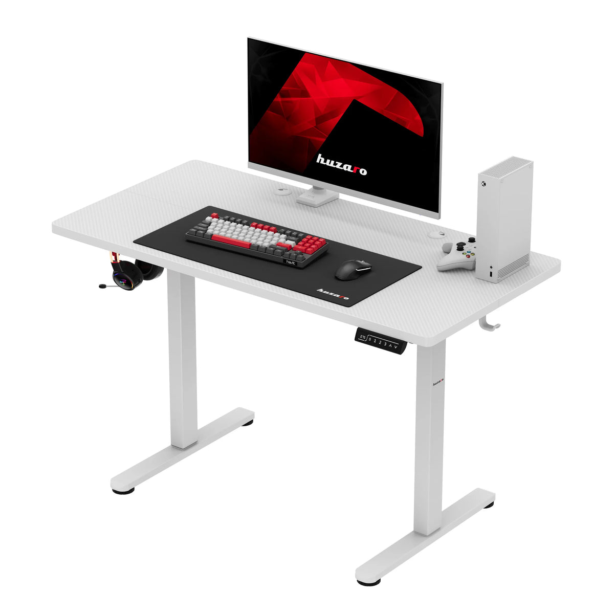 Biurko elektryczne gamingowe Huzaro Hero 8.1 White 120 cm