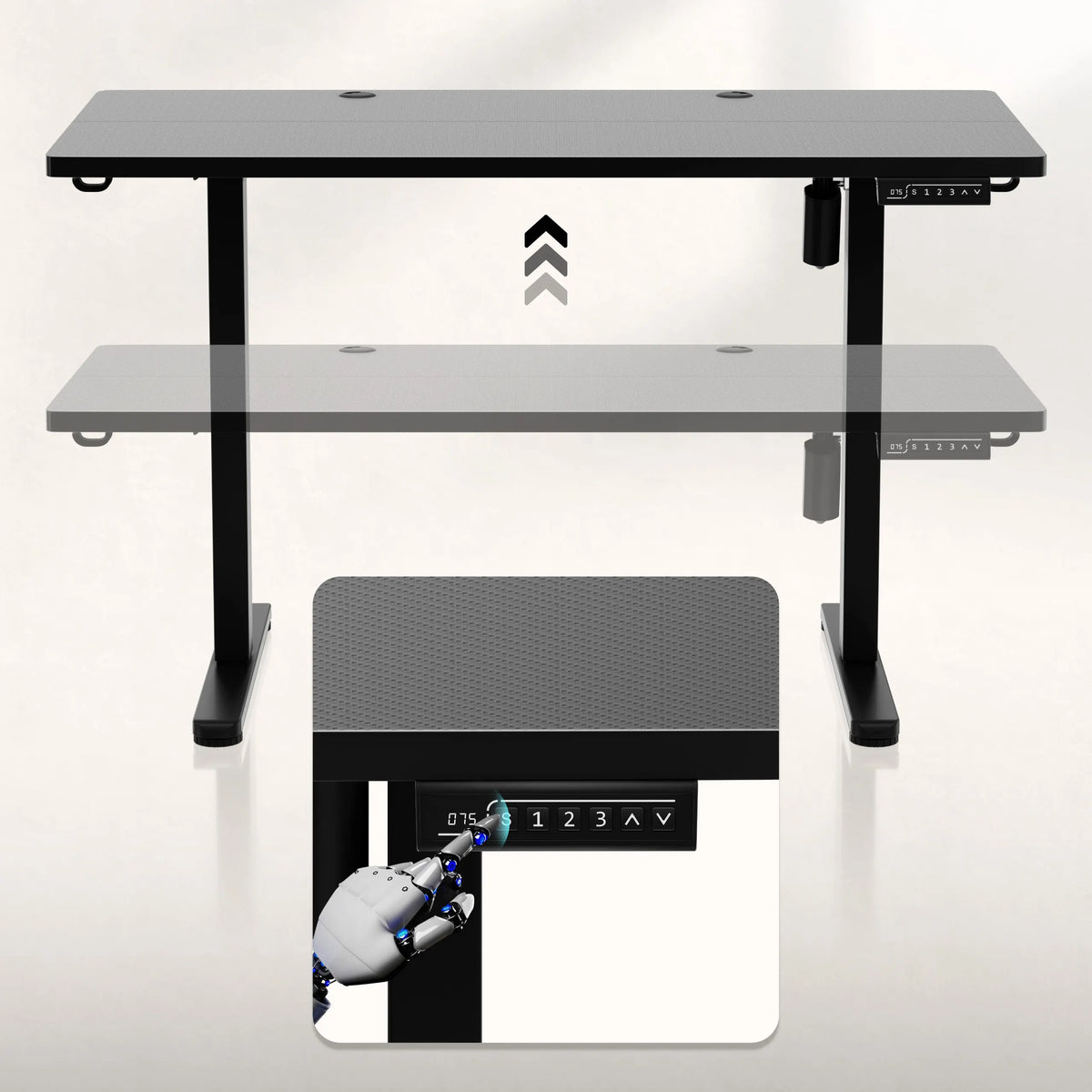 Biurko elektryczne gamingowe Huzaro Hero 8.1 Black 120 cm
