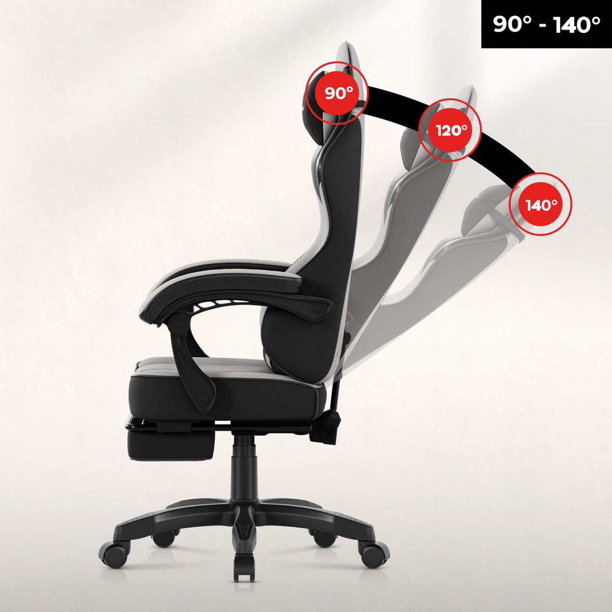 Fotel gamingowy Huzaro Force 3.7 Grey