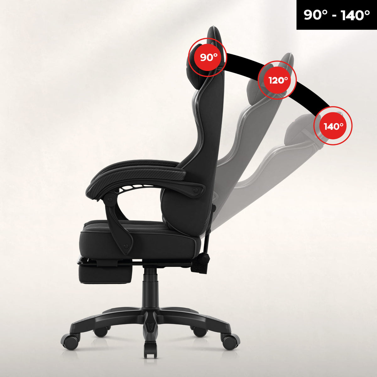 Fotel gamingowy Huzaro Force 3.7 Carbon Black