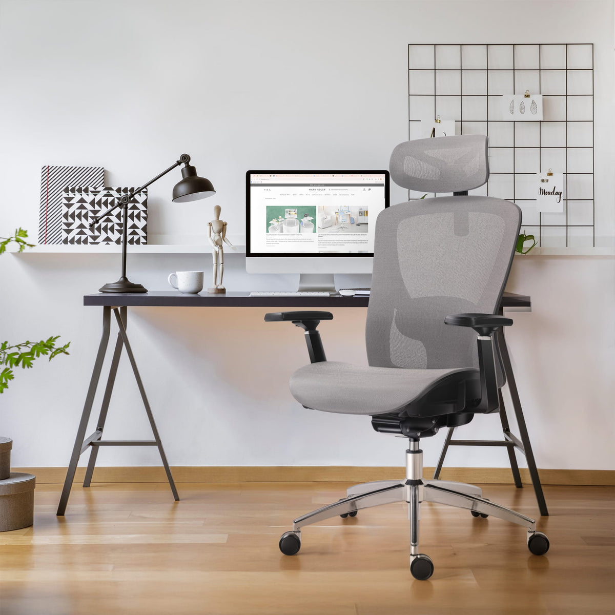 Fotel ergonomiczny Mark Adler Expert 5.3 Grey Mesh
