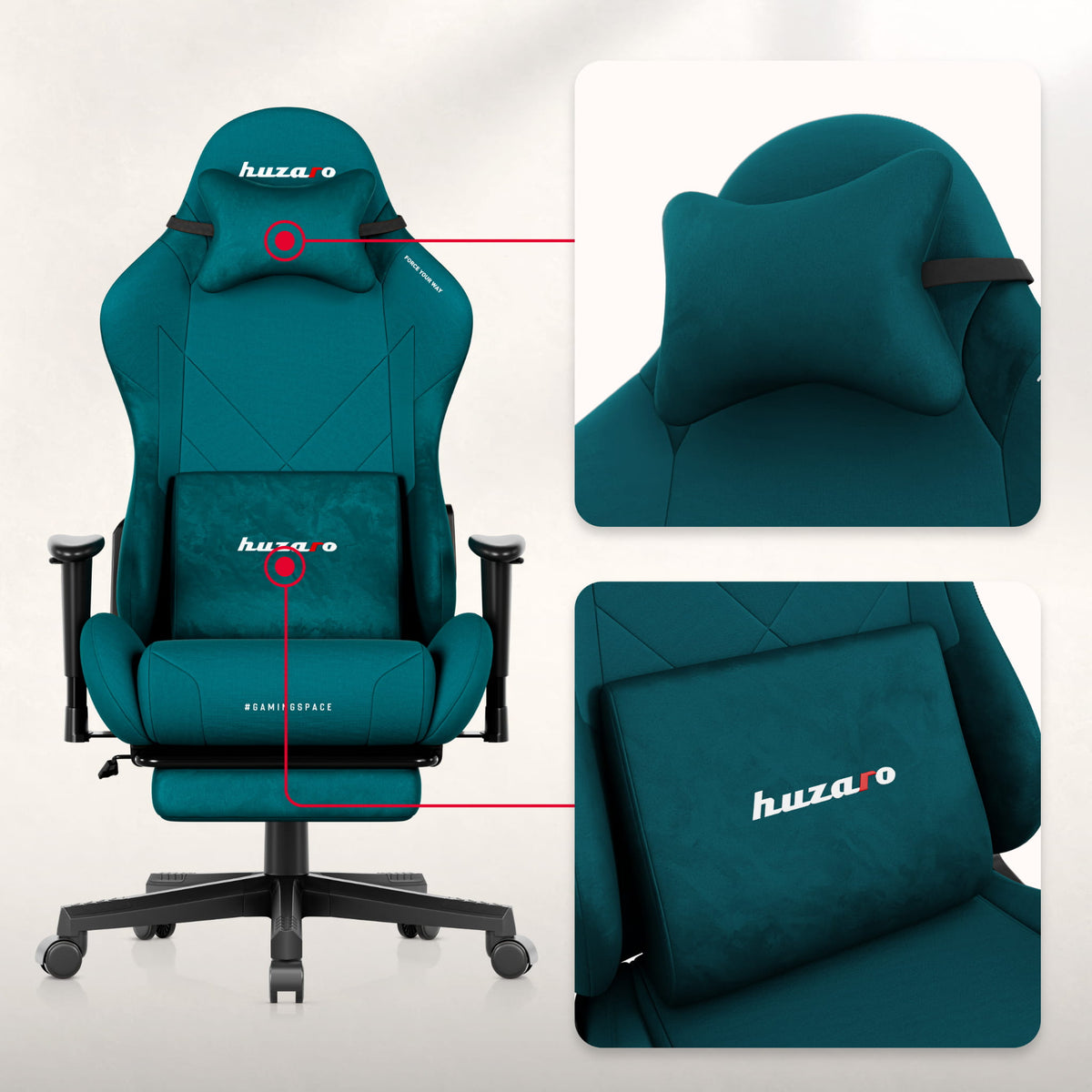 Fotel gamingowy Huzaro Force 5.7 Teal