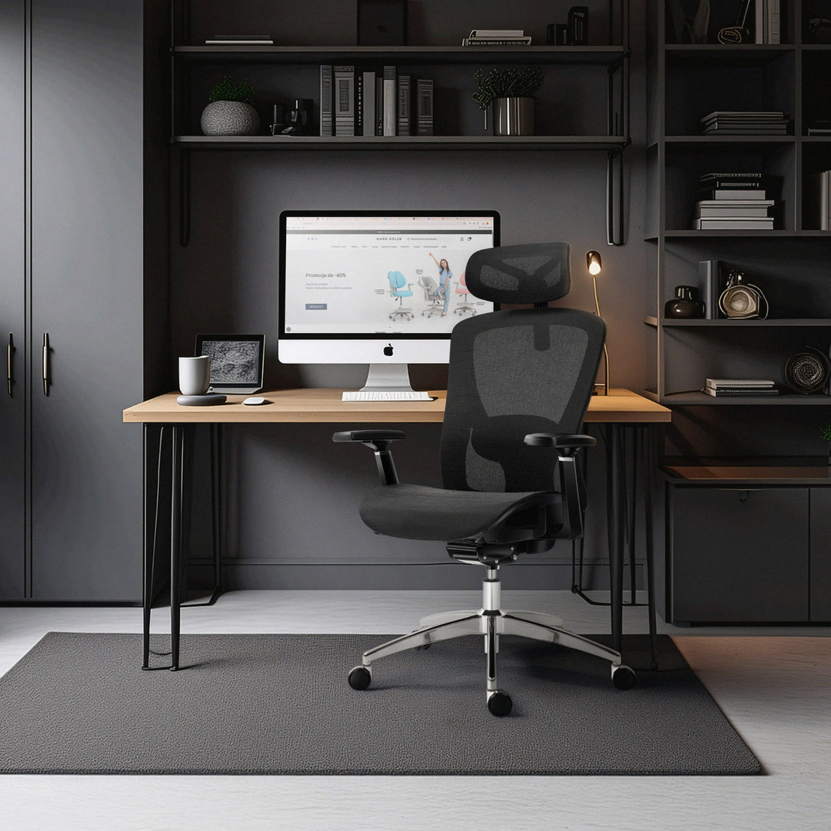 Fotel ergonomiczny Mark Adler Expert 5.3 Black Mesh