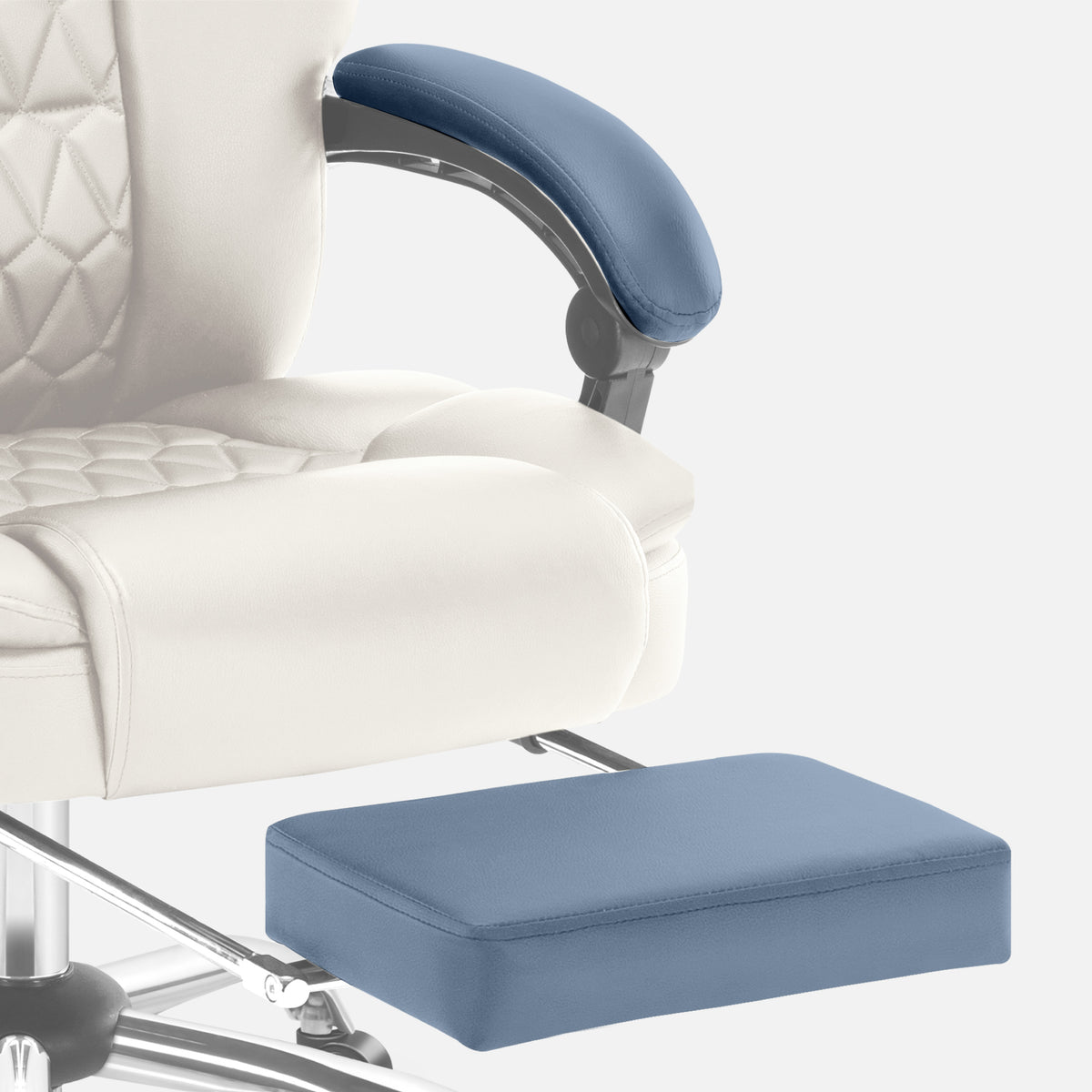 Fotel biurowy z masażem podnóżkiem Mark Adler Boss 6.0 Beige