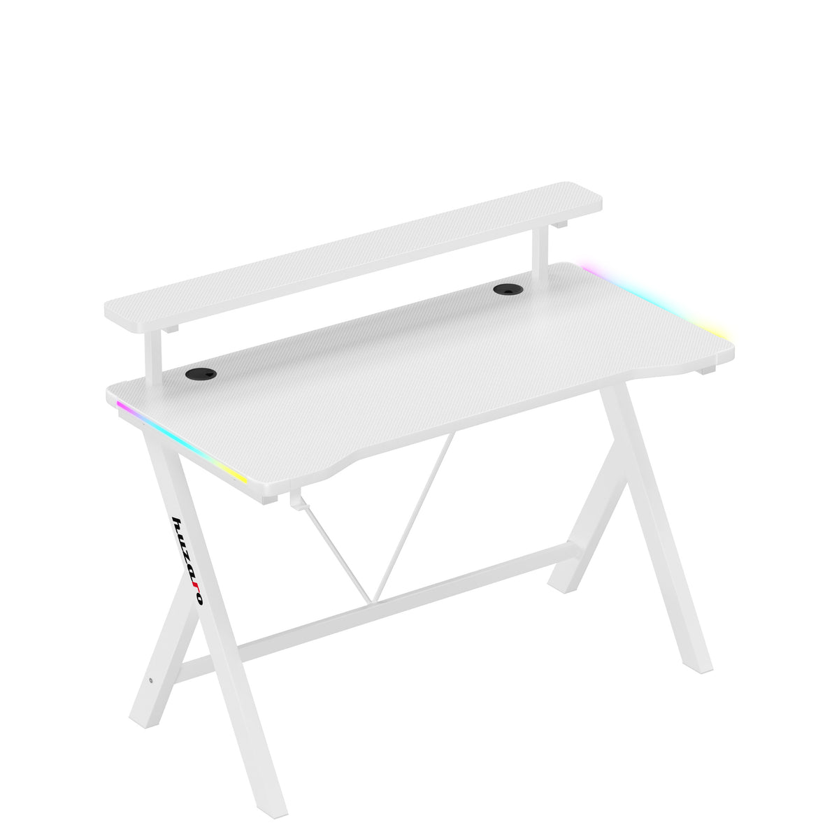 Biurko gamingowe LED Huzaro Hero 1.9 RGB White 120 cm OUTLET