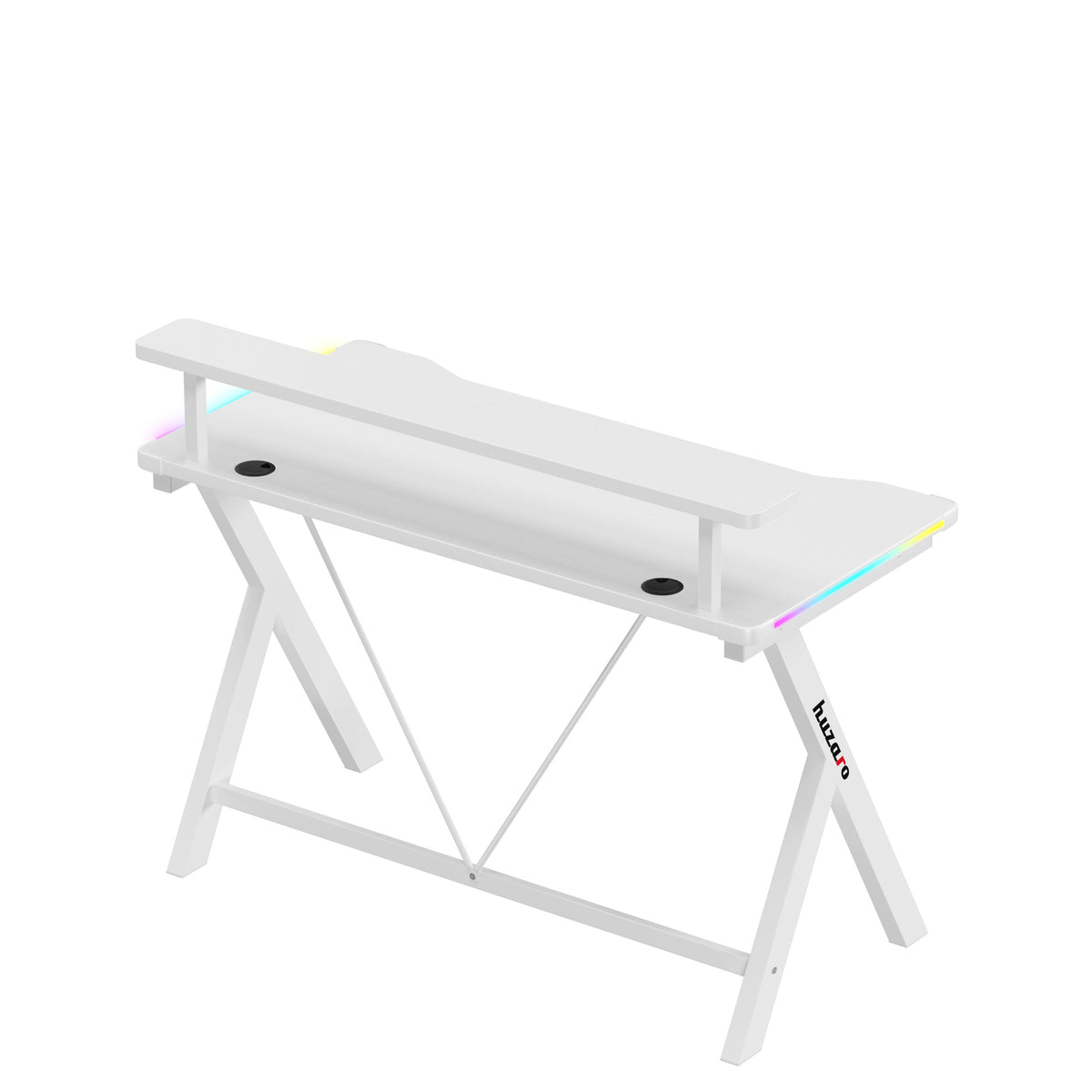 Biurko gamingowe LED Huzaro Hero 1.9 RGB White 120 cm OUTLET