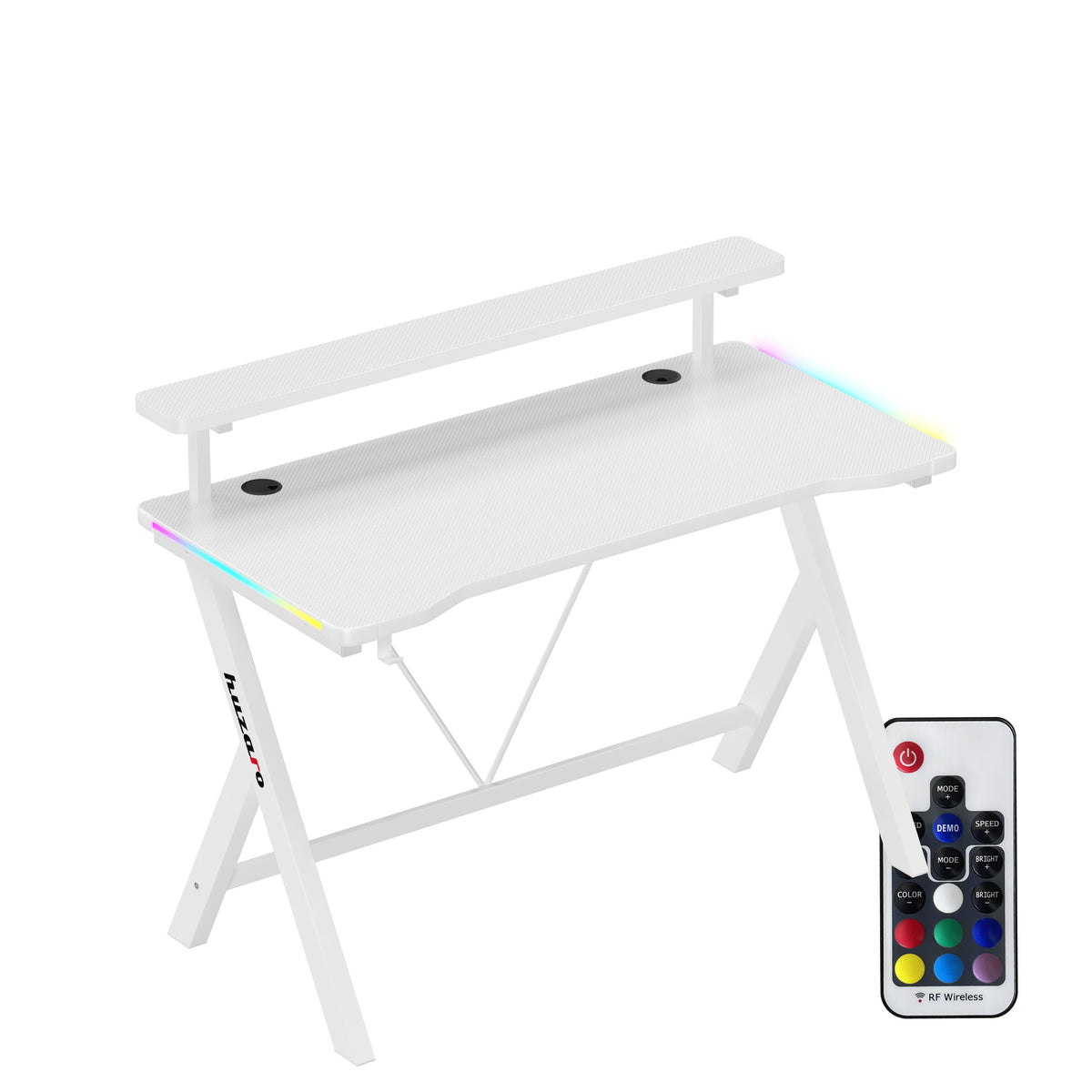 Biurko gamingowe LED Huzaro Hero 1.9 RGB White 120 cm OUTLET