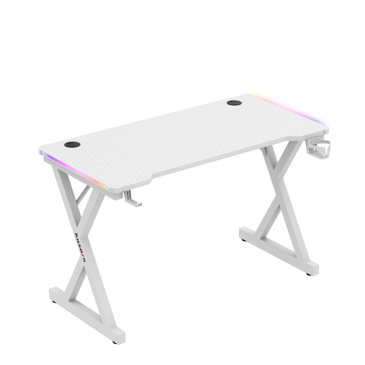 Biurko gamingowe LED Huzaro Hero 2.3 RGB White 120 cm OUTLET