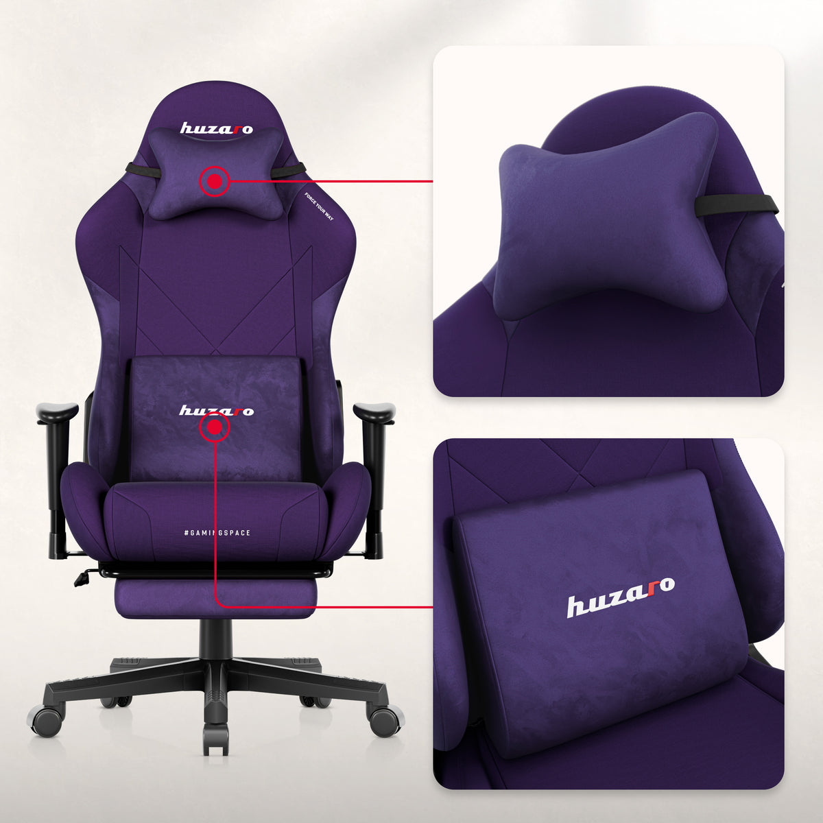Fotel gamingowy Huzaro Force 5.7 Purple