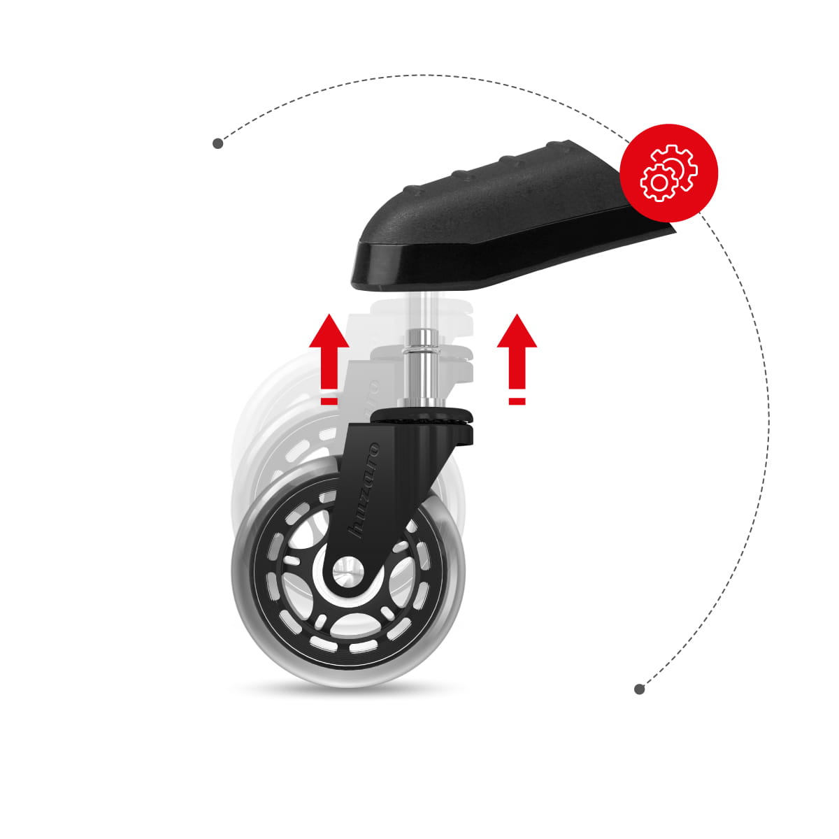 Kółka do fotela Casters 2.0 Black