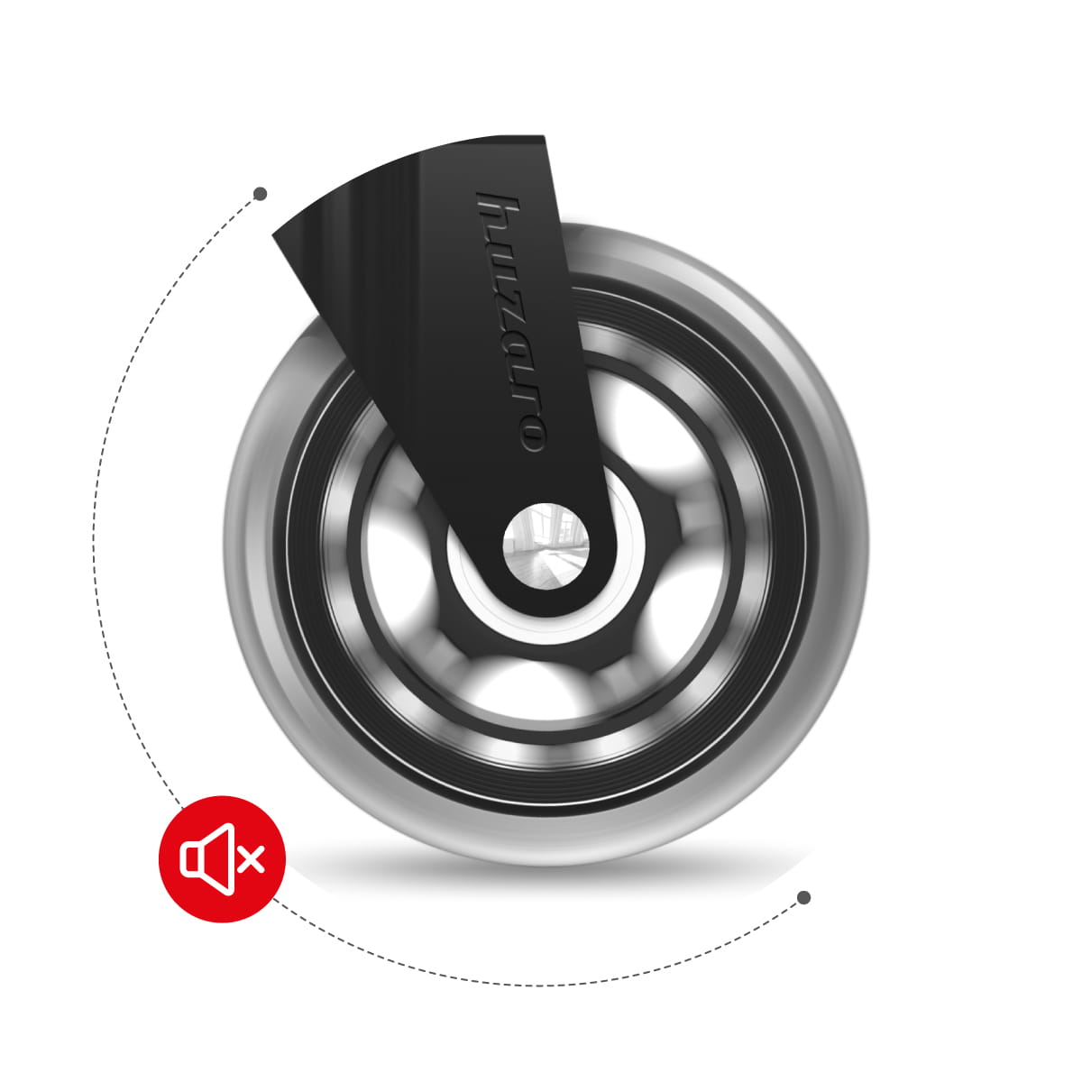 Kółka do fotela Casters 2.0 Black