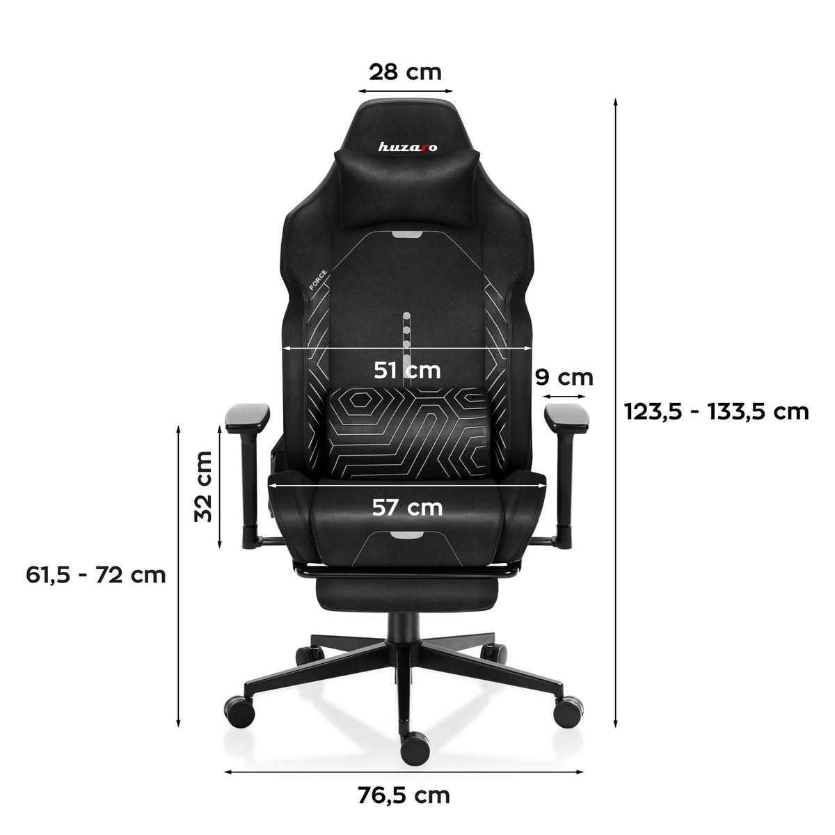 Fotel Gamingowy HUZARO FORCE 8.1 Black