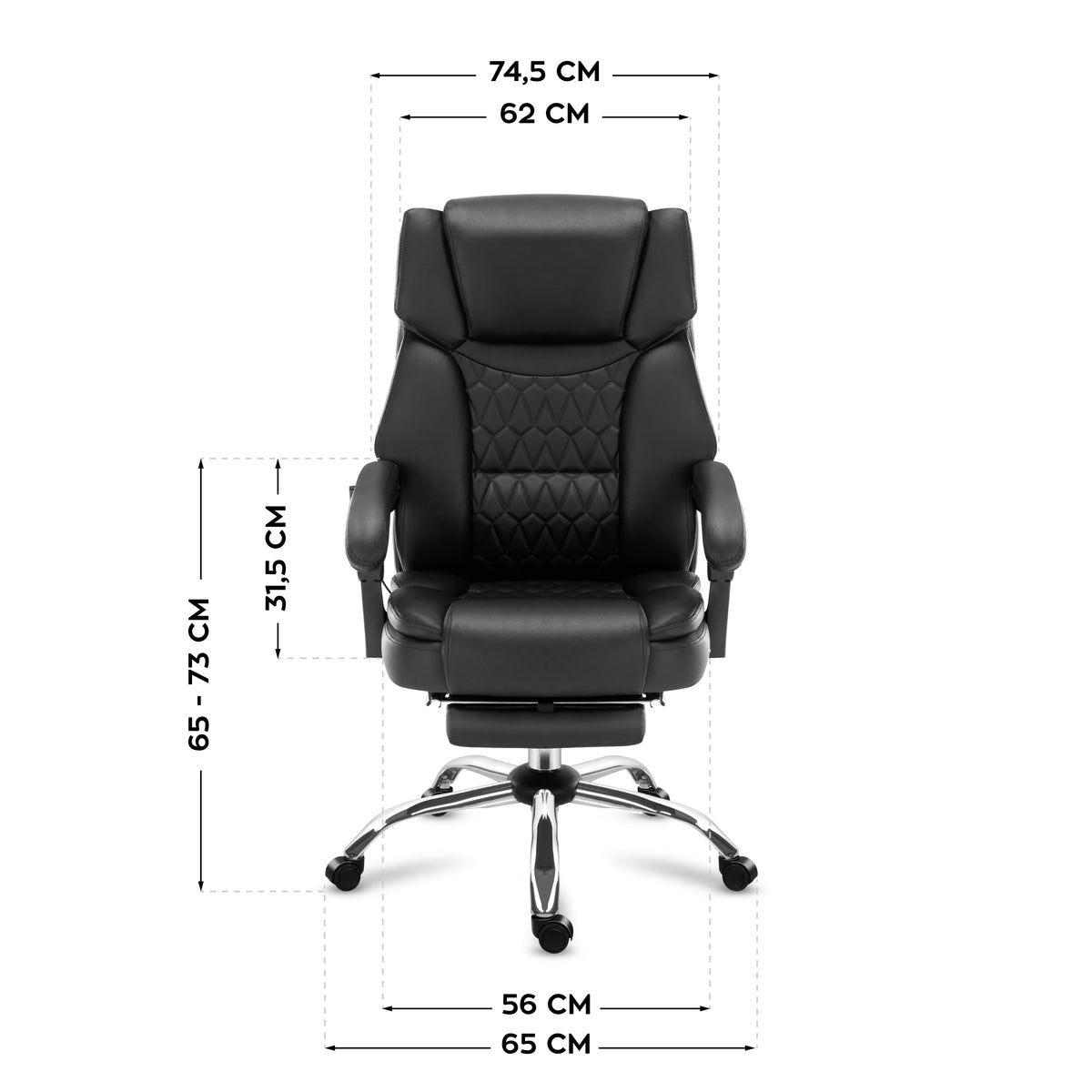 Fotel biurowy z masażem podnóżkiem Mark Adler Boss 6.0