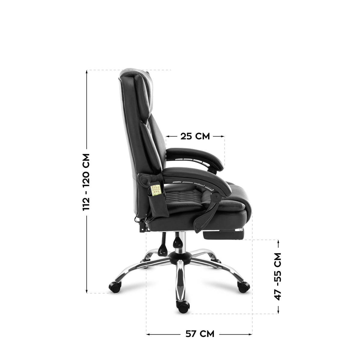 Fotel biurowy z masażem podnóżkiem Mark Adler Boss 6.0