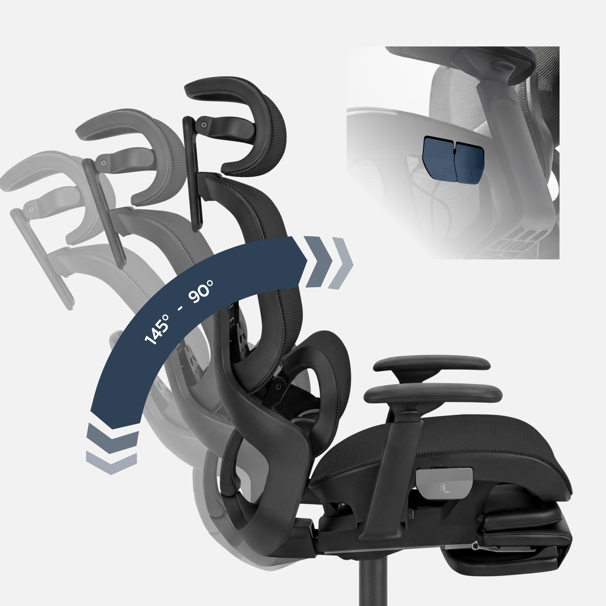 Fotel ergonomiczny z podnóżkiem Mark Adler Expert 9.3 Black