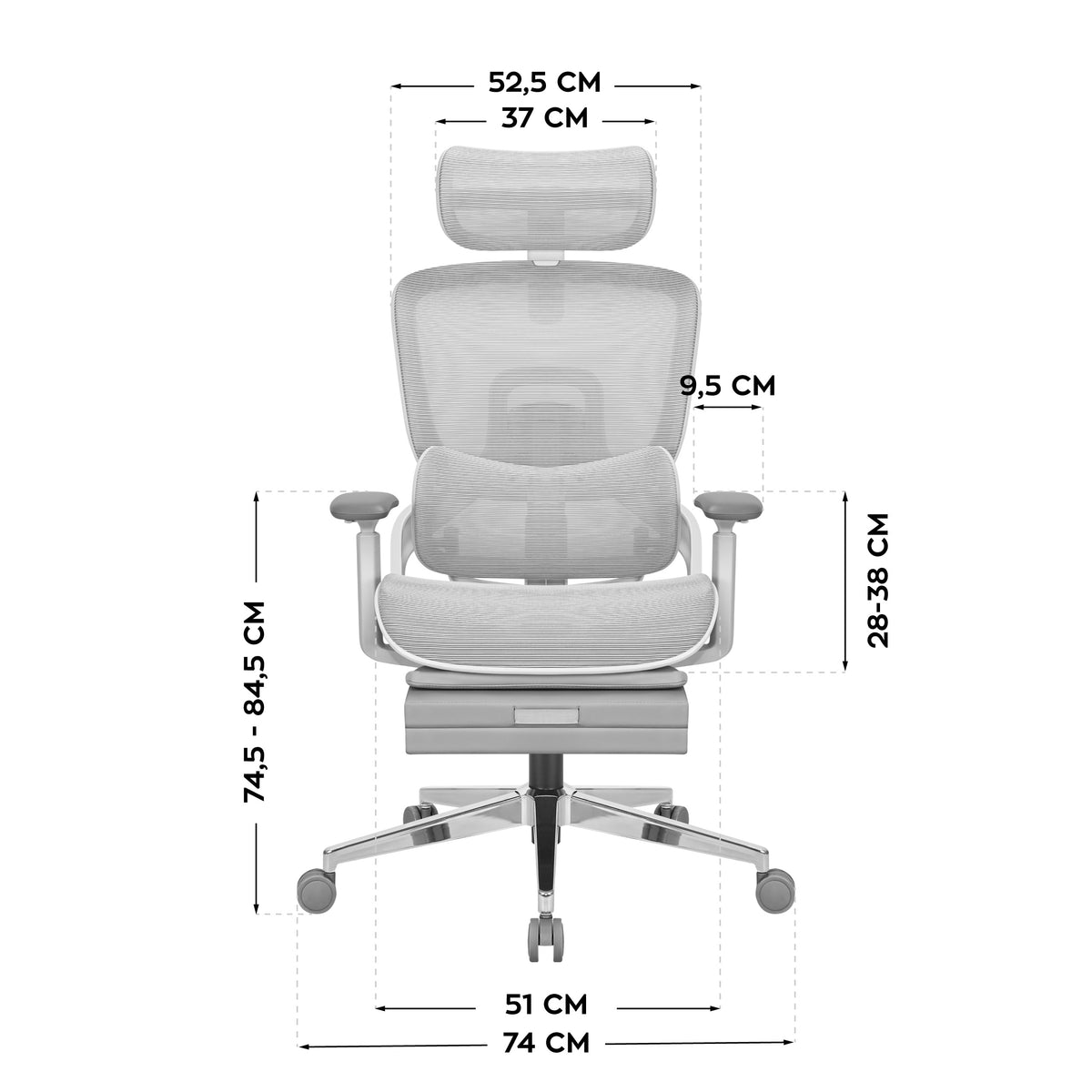 Fotel ergonomiczny Mark Adler Expert 9.3 Grey