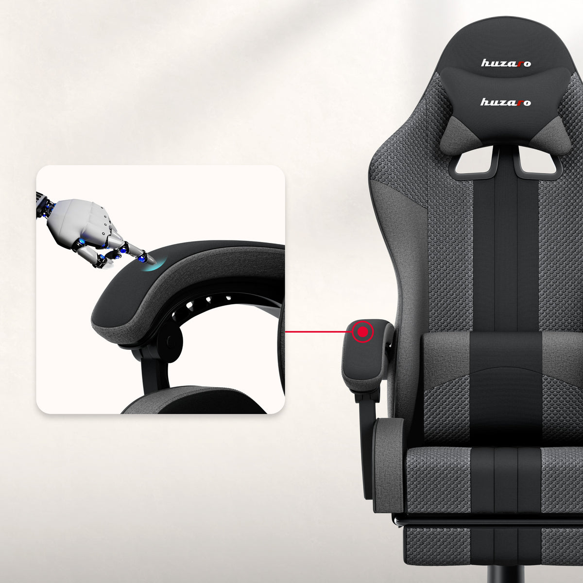 Fotel Gamingowy Huzaro Force 4.7 Grey Mesh