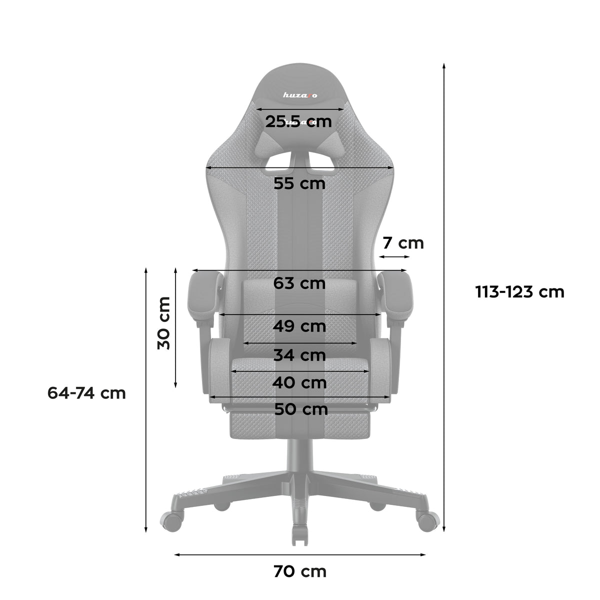 Fotel Gamingowy Huzaro Force 4.7 Grey Mesh