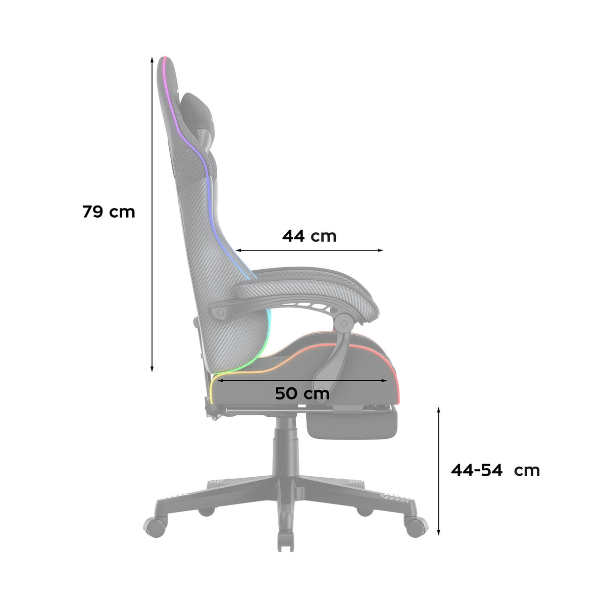 Fotel Gamingowy HUZARO Force 4.7 RGB Mesh
