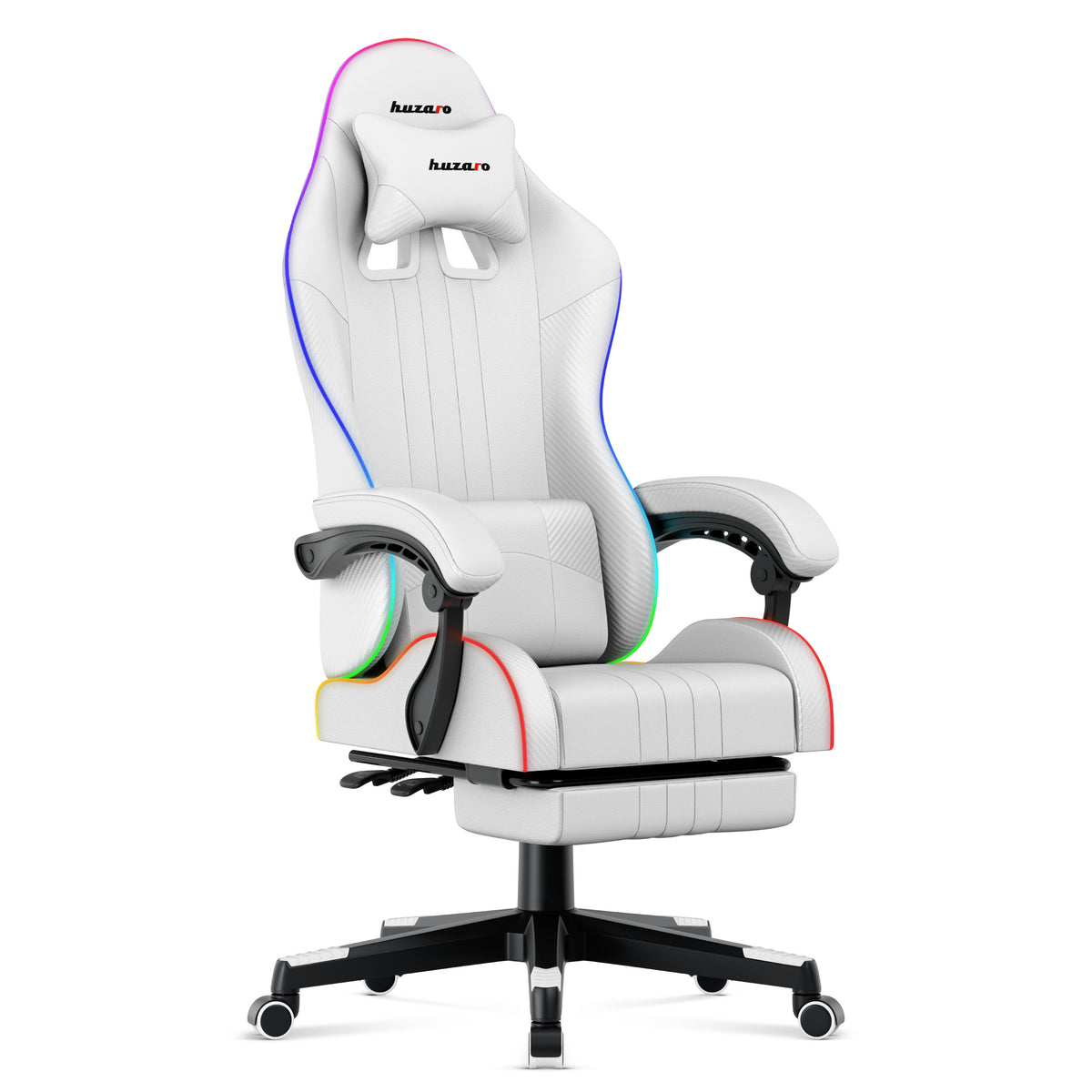 Fotel Gamingowy HUZARO Force 4.7 White RGB