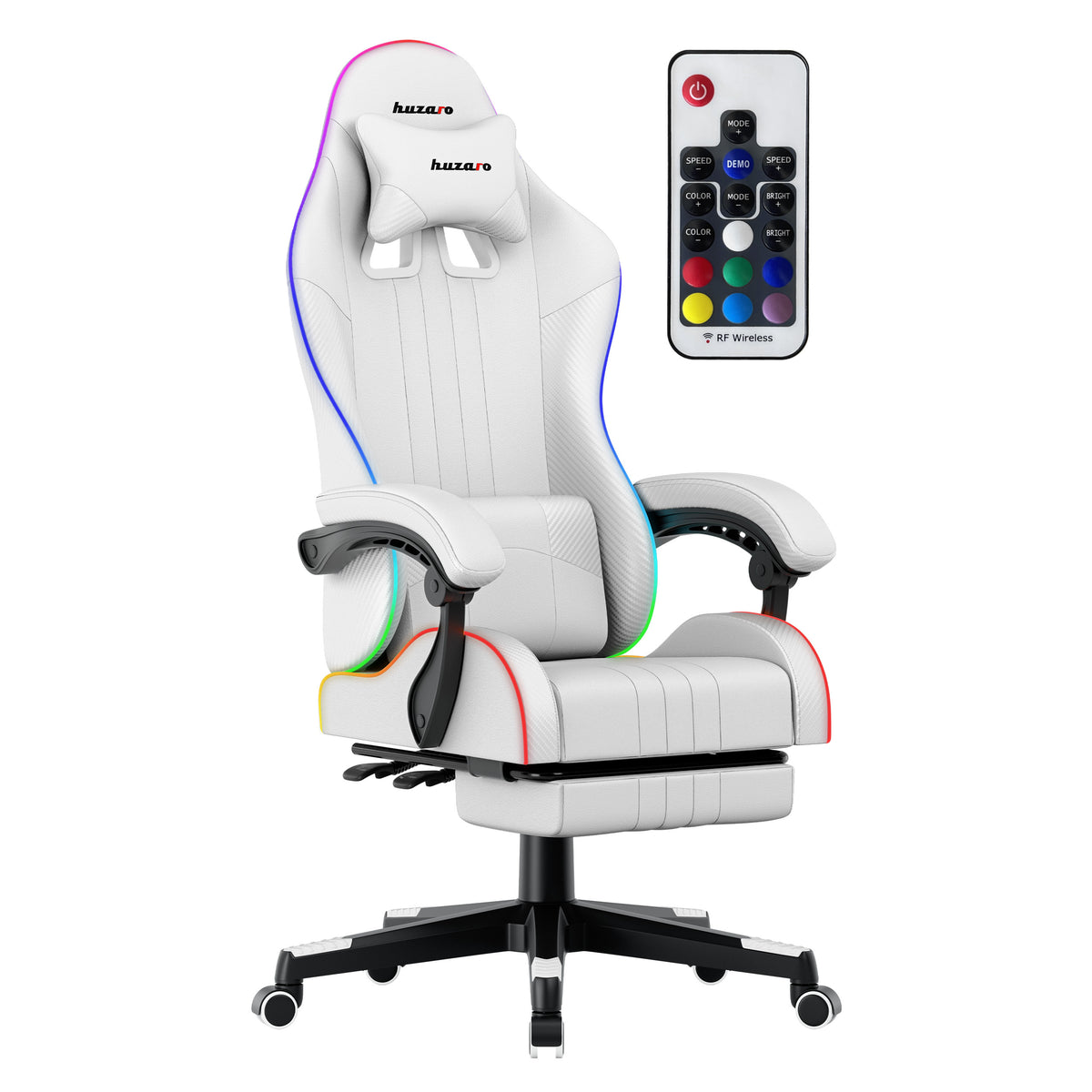Fotel Gamingowy HUZARO Force 4.7 White RGB