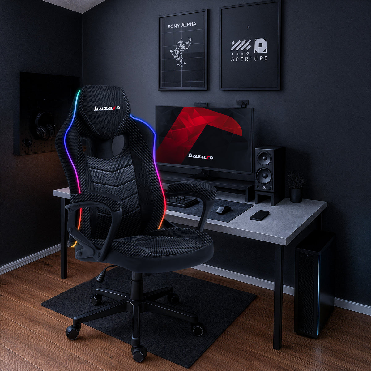 Fotel Gamingowy Huzaro Force 2.5 RGB Carbon Mesh