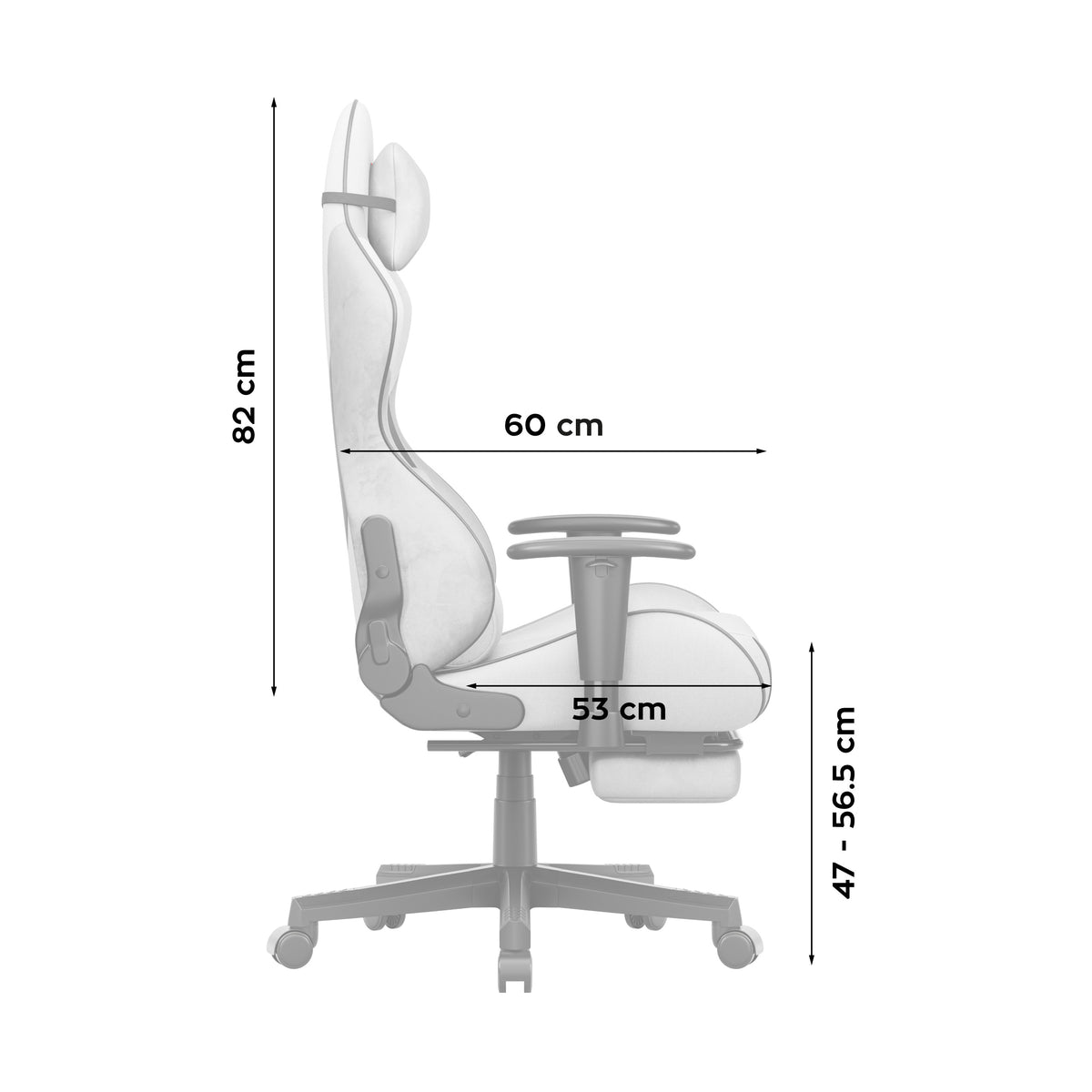 Fotel gamingowy Huzaro Force 5.7 Grey