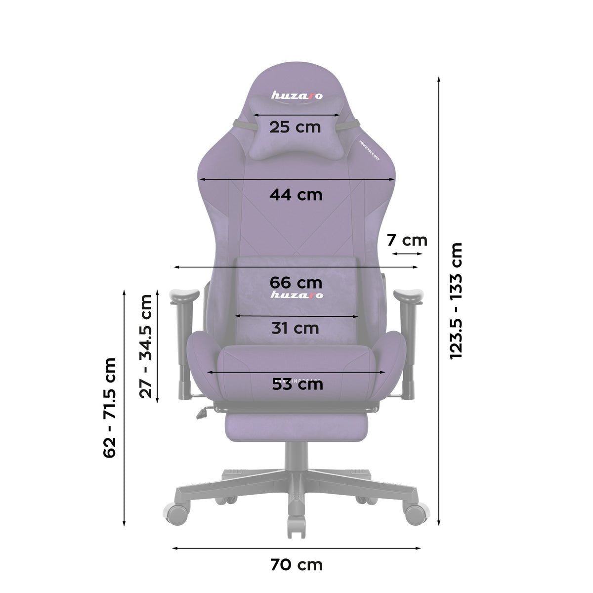 Fotel gamingowy Huzaro Force 5.7 Purple