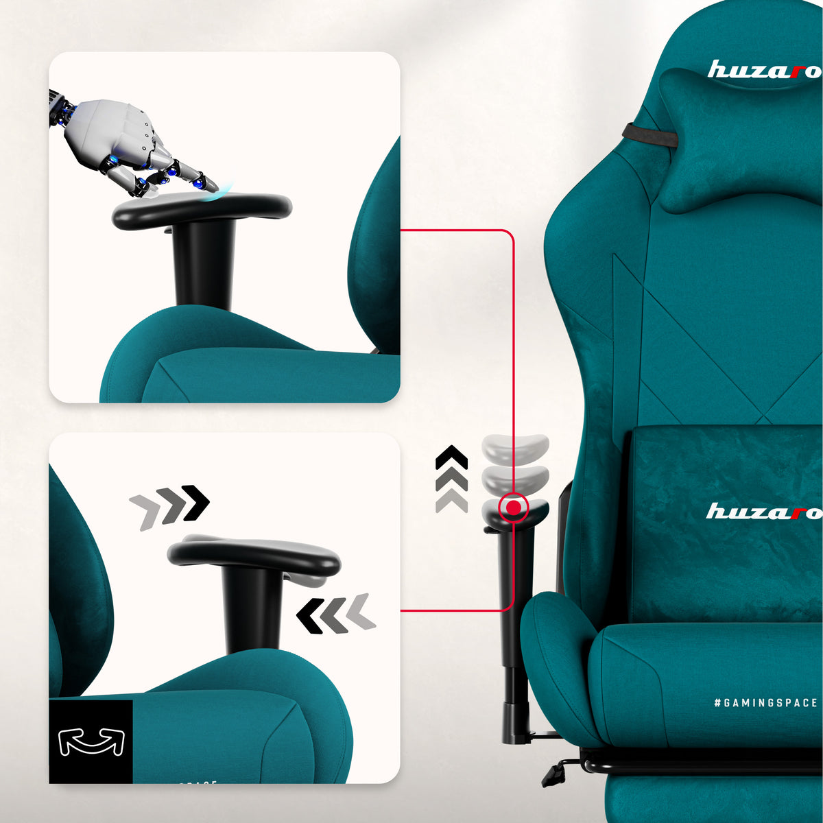 Fotel gamingowy Huzaro Force 5.7 Teal