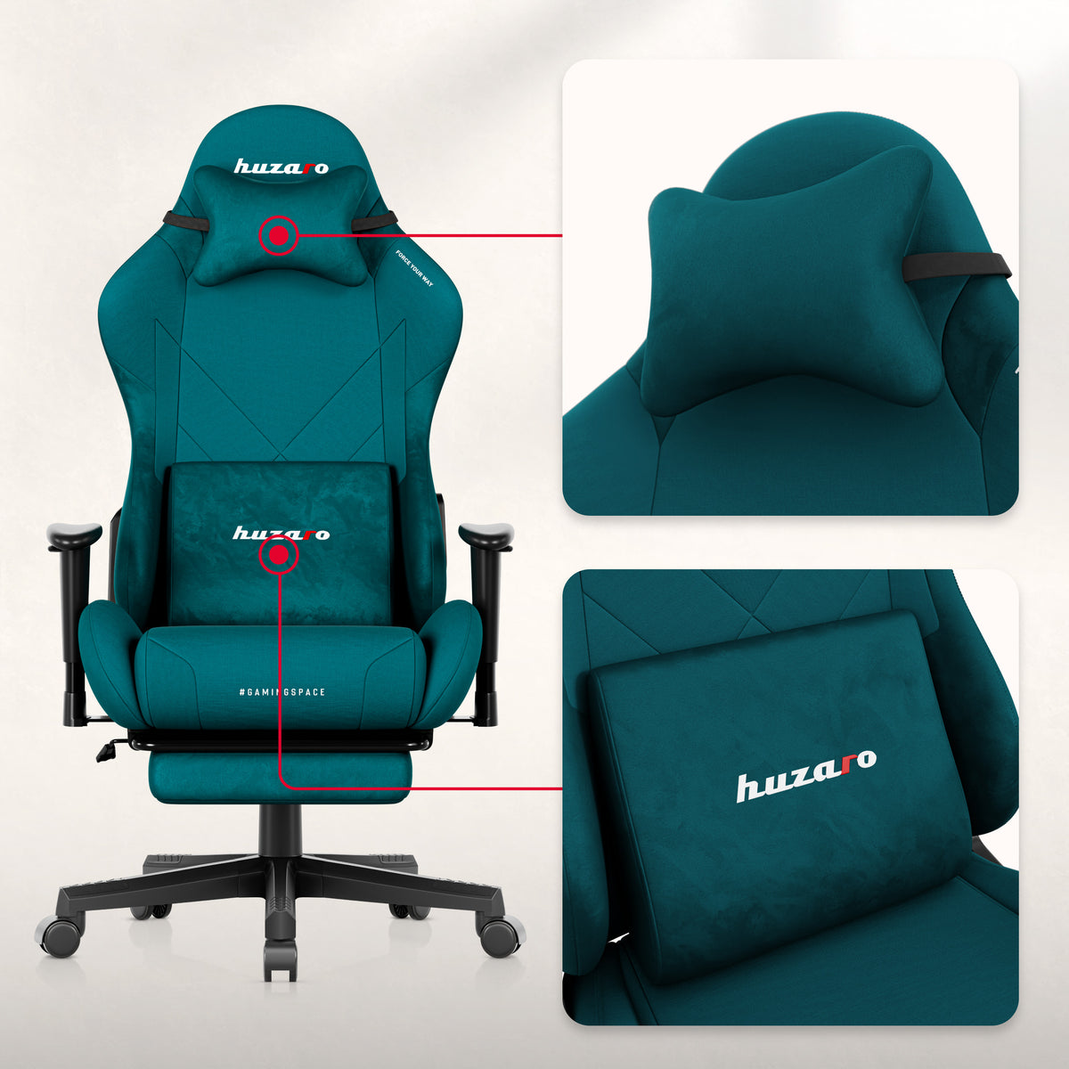 Fotel gamingowy Huzaro Force 5.7 Teal