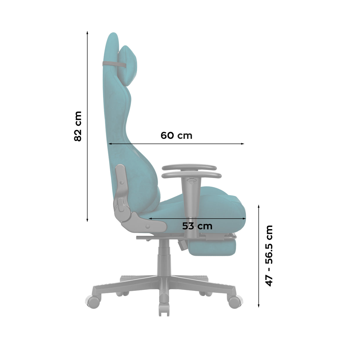 Fotel gamingowy Huzaro Force 5.7 Teal