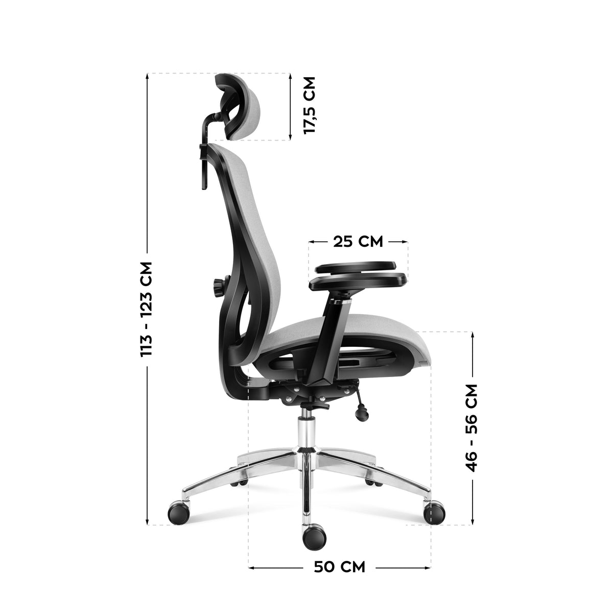 Fotel ergonomiczny Mark Adler Expert 5.3 Grey Mesh