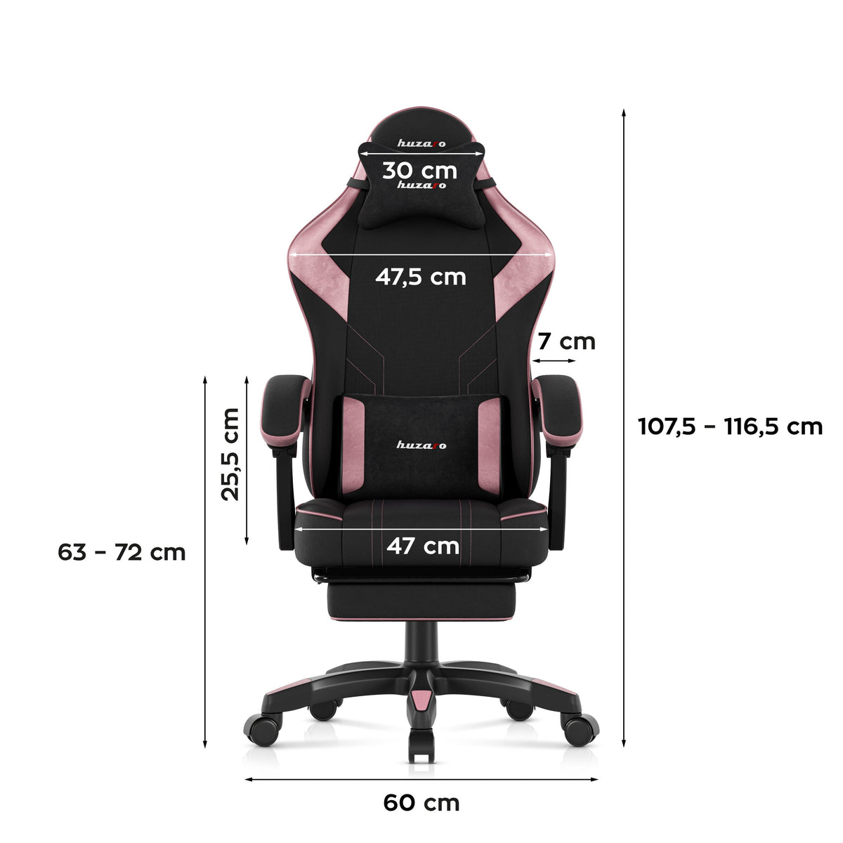 Fotel gamingowy Huzaro Force 3.7 Pink