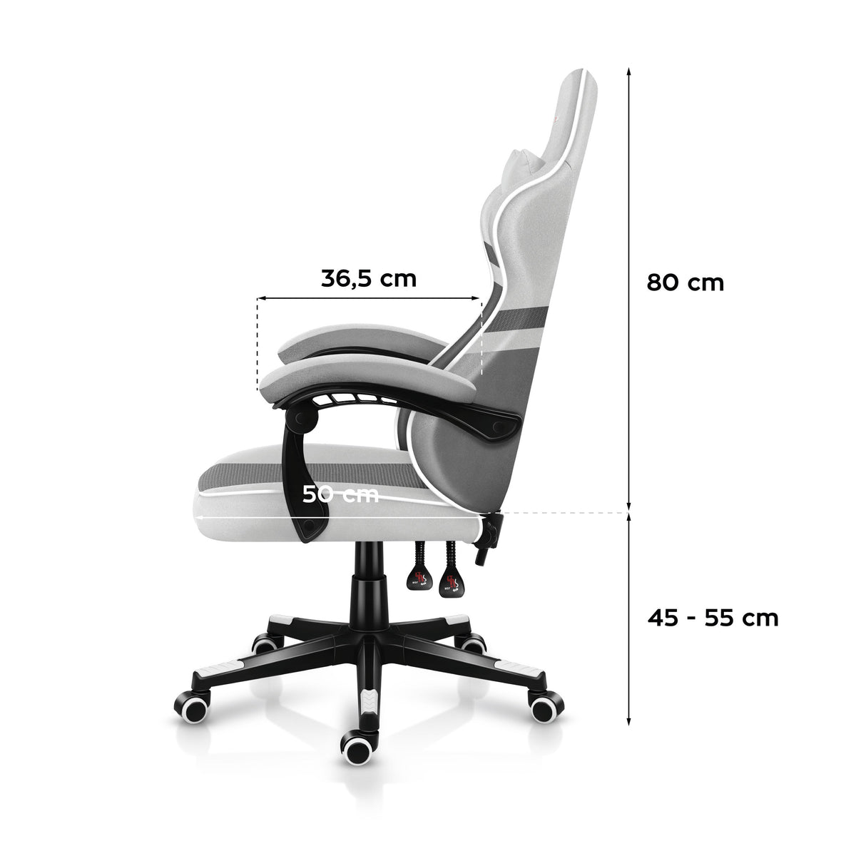 Fotel Gamingowy HUZARO FORCE 4.4 White Mesh