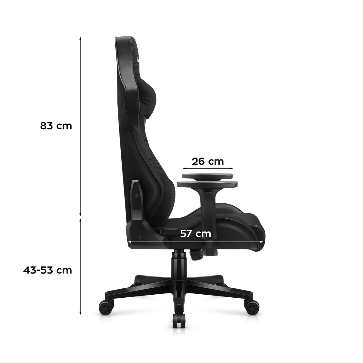 Fotel Gamingowy HUZARO FORCE 7.6 Black