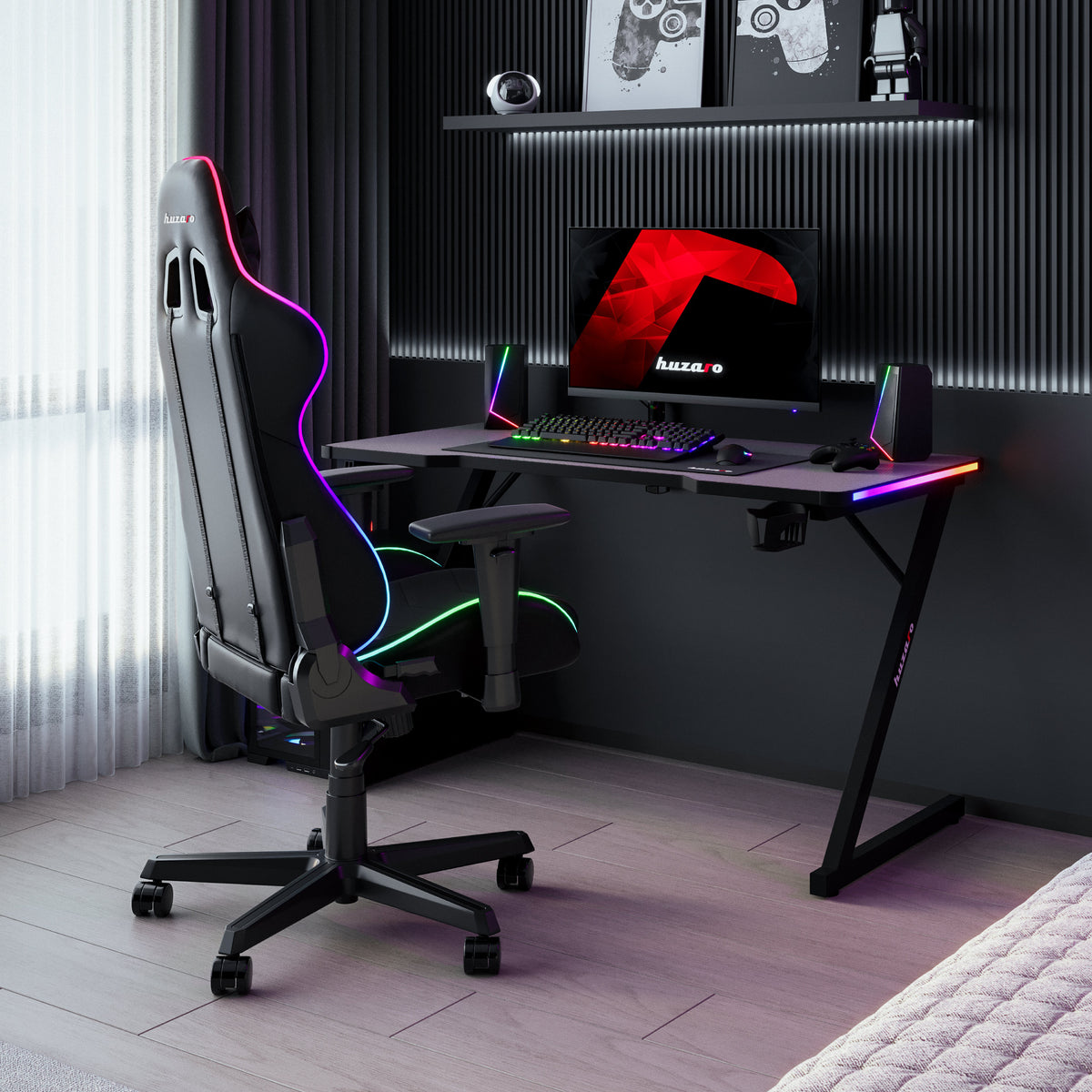 Biurko dla gracza z oświetleniem RGB
