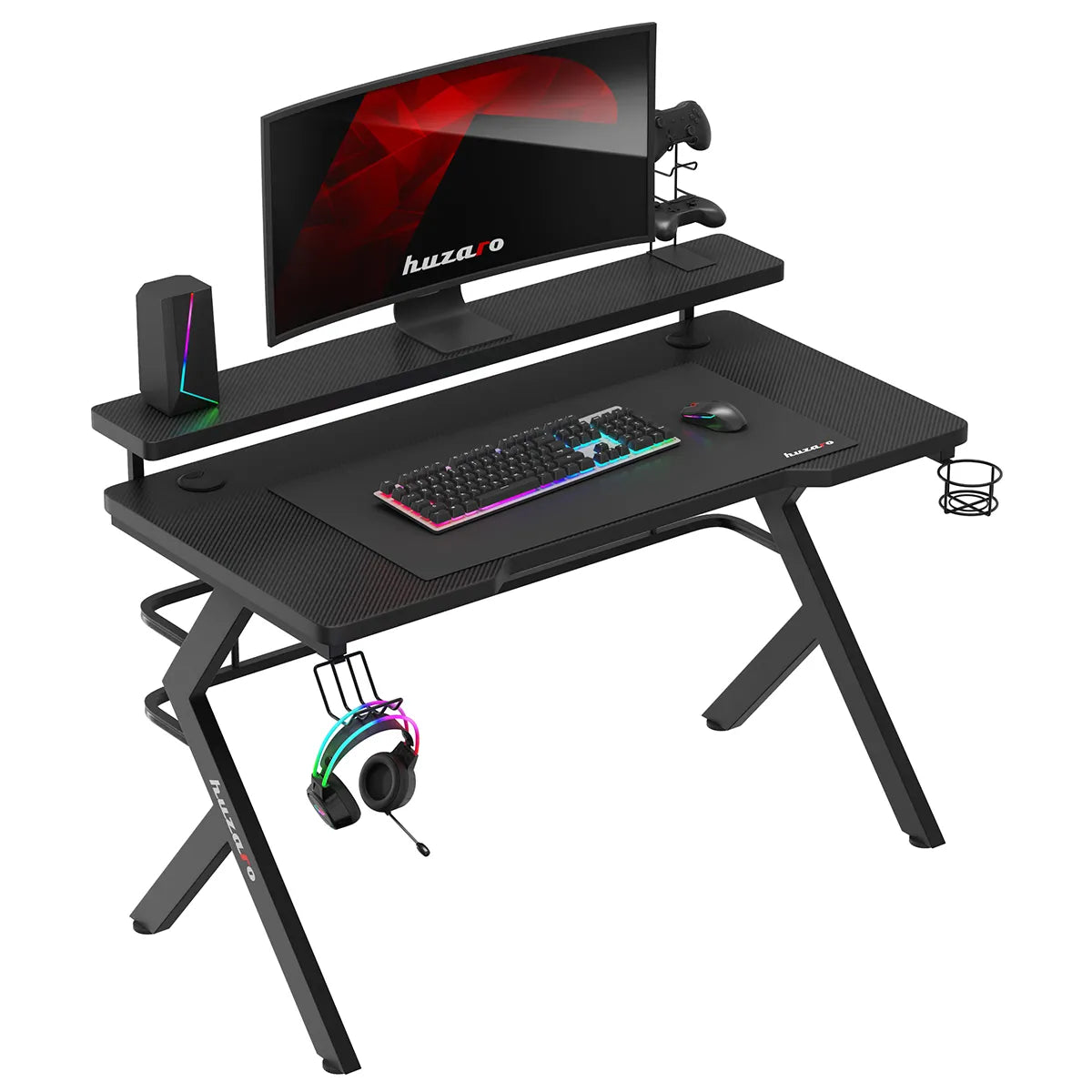 Biurko Gamingowe Huzaro Hero 5.0 Black 120 cm