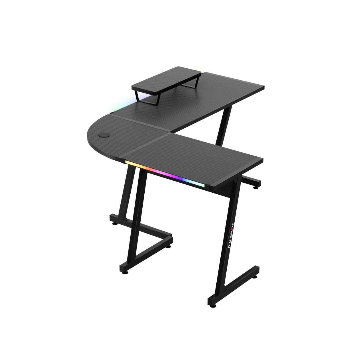 Biurko Gamingowe HUZARO HERO 6.0 Black RGB Smart 147 cm