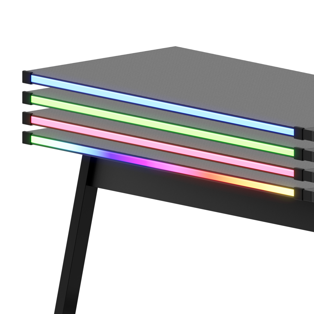 Biurko Gamingowe HUZARO HERO 6.0 Black RGB Smart 147 cm